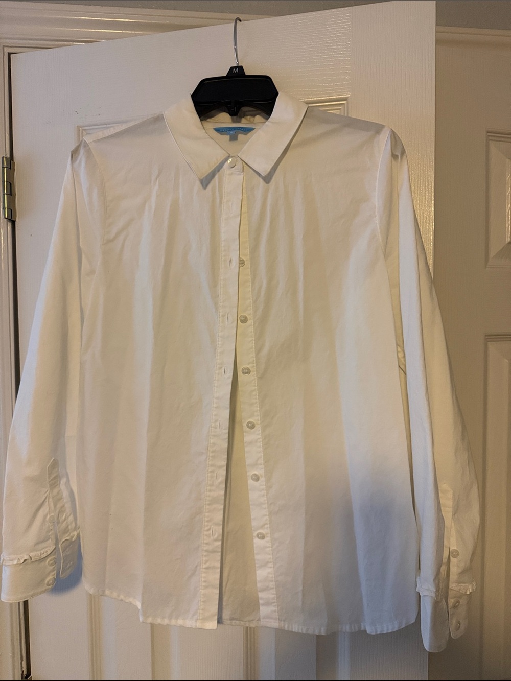 Draper James White Classic Button-Front Blouse